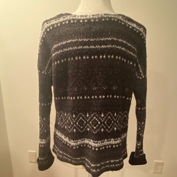 American Eagle Gray and White Women's Sweater Size Large - Picture 2 of 10
